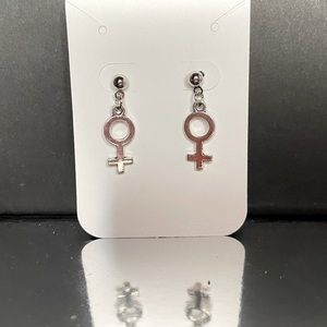 Handmade Female Sign 10mm Stud Earrings